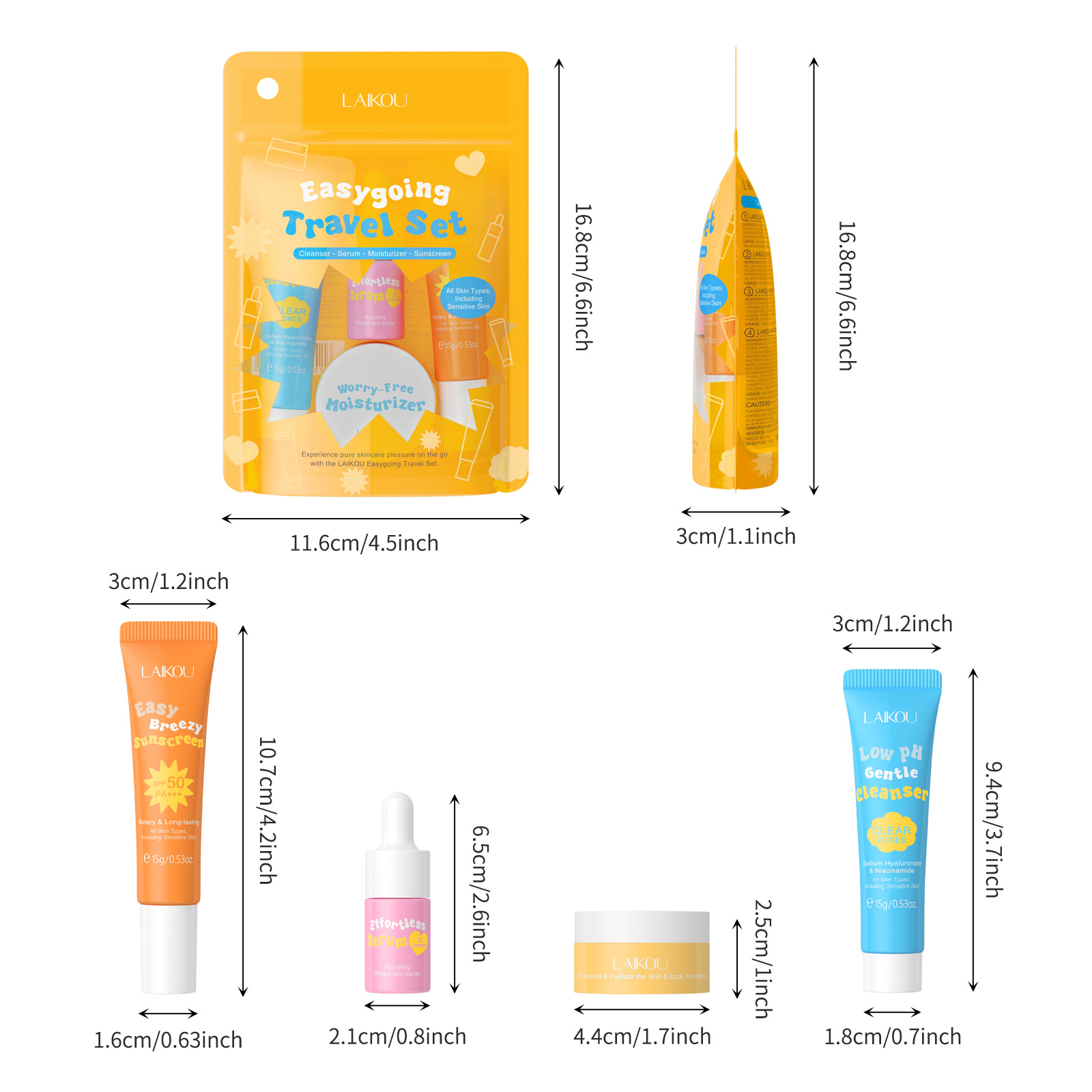 Ceramide Moisturizer - LAIKOU-Sérum de voyage en céramide imbibé