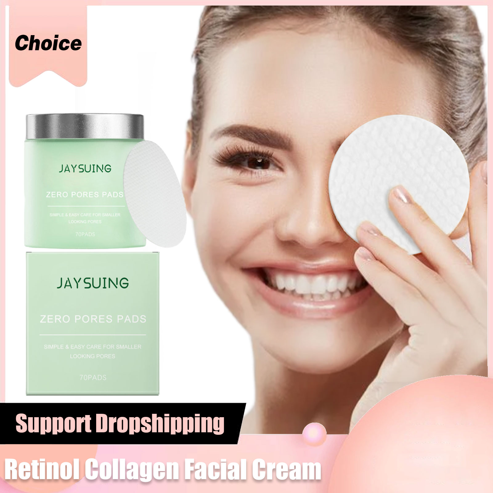 Lactic Acid Toner - Tampons d'acide salicylique réduisant les pores,