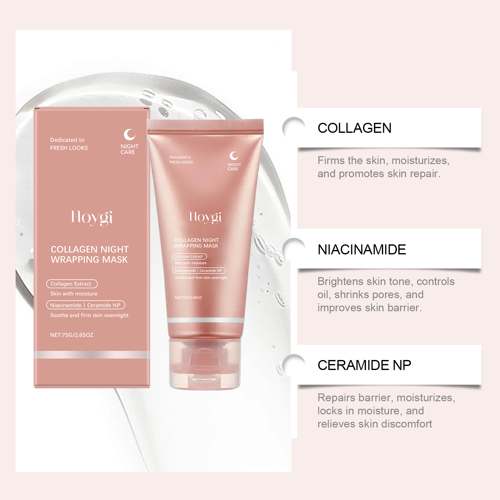 Masque de nuit au collagène 75 - Ceramide Moisturizer avis et prix