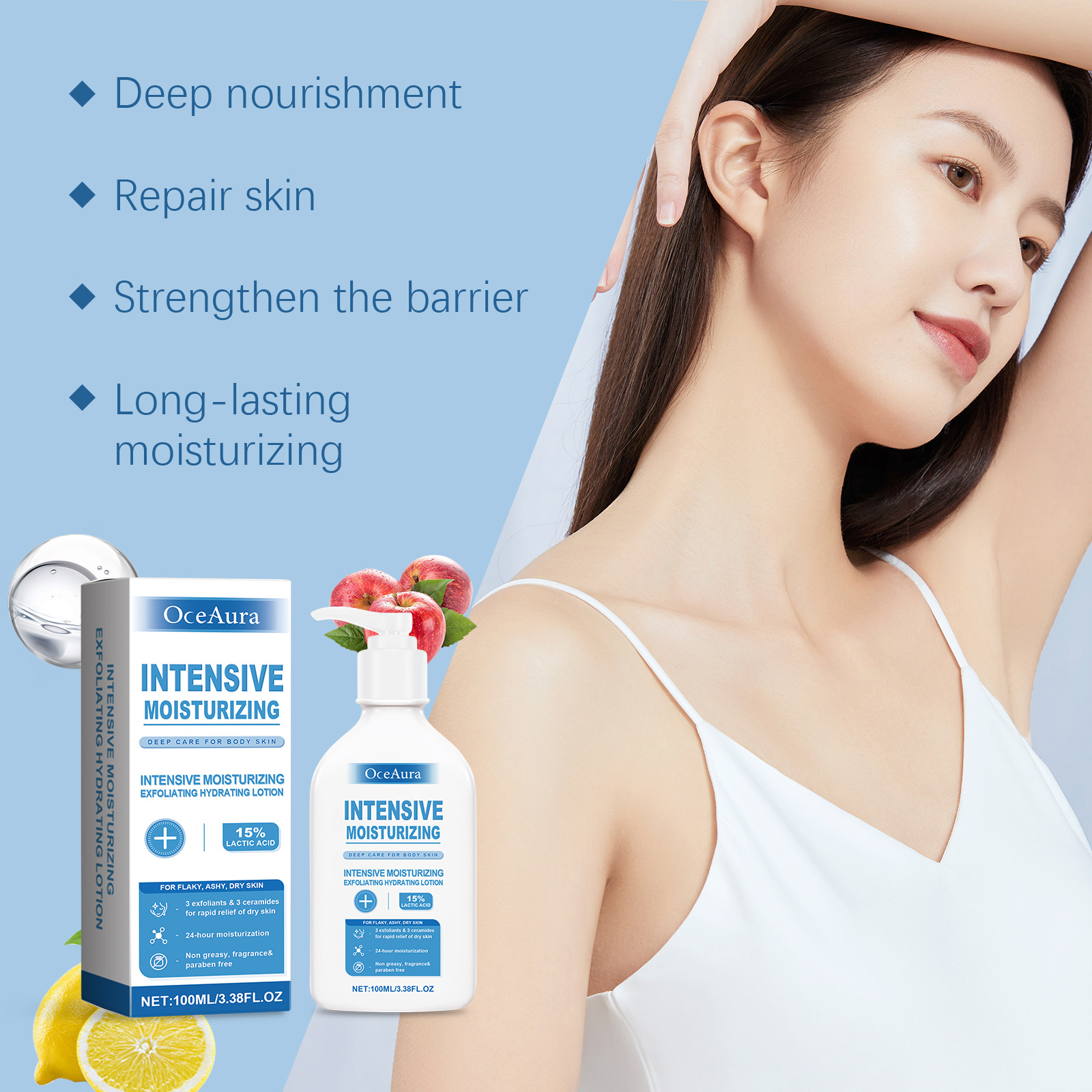 OceAura Lotion pour le corps d - Lactic Acid Toner avis et prix